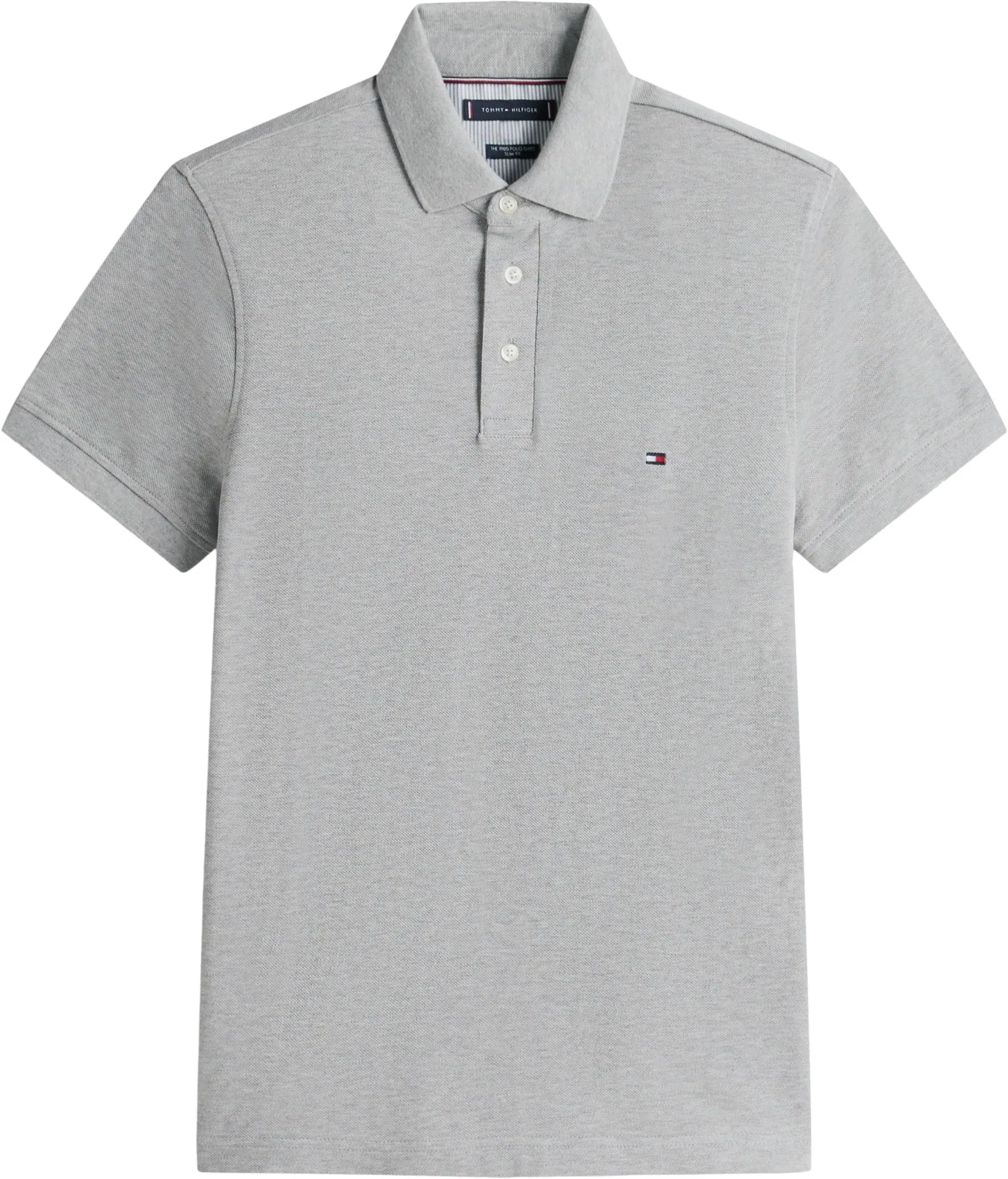 Tommy Hilfiger 1985 Slim Fit Polo Shirt, Light Grey Heather, 3XL - immagine 5