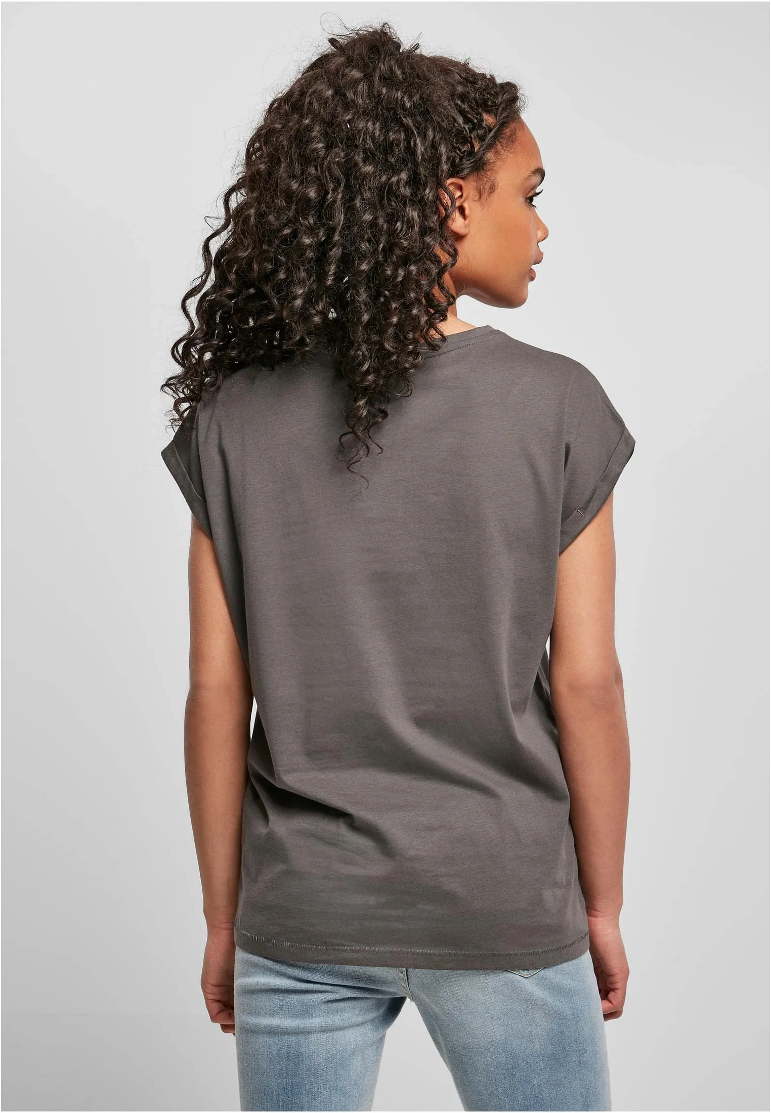 Urban Classics Donna Extended Shoulder Tee in Cotone, Rosso Ciliegia, Taglia XXL - immagine 8