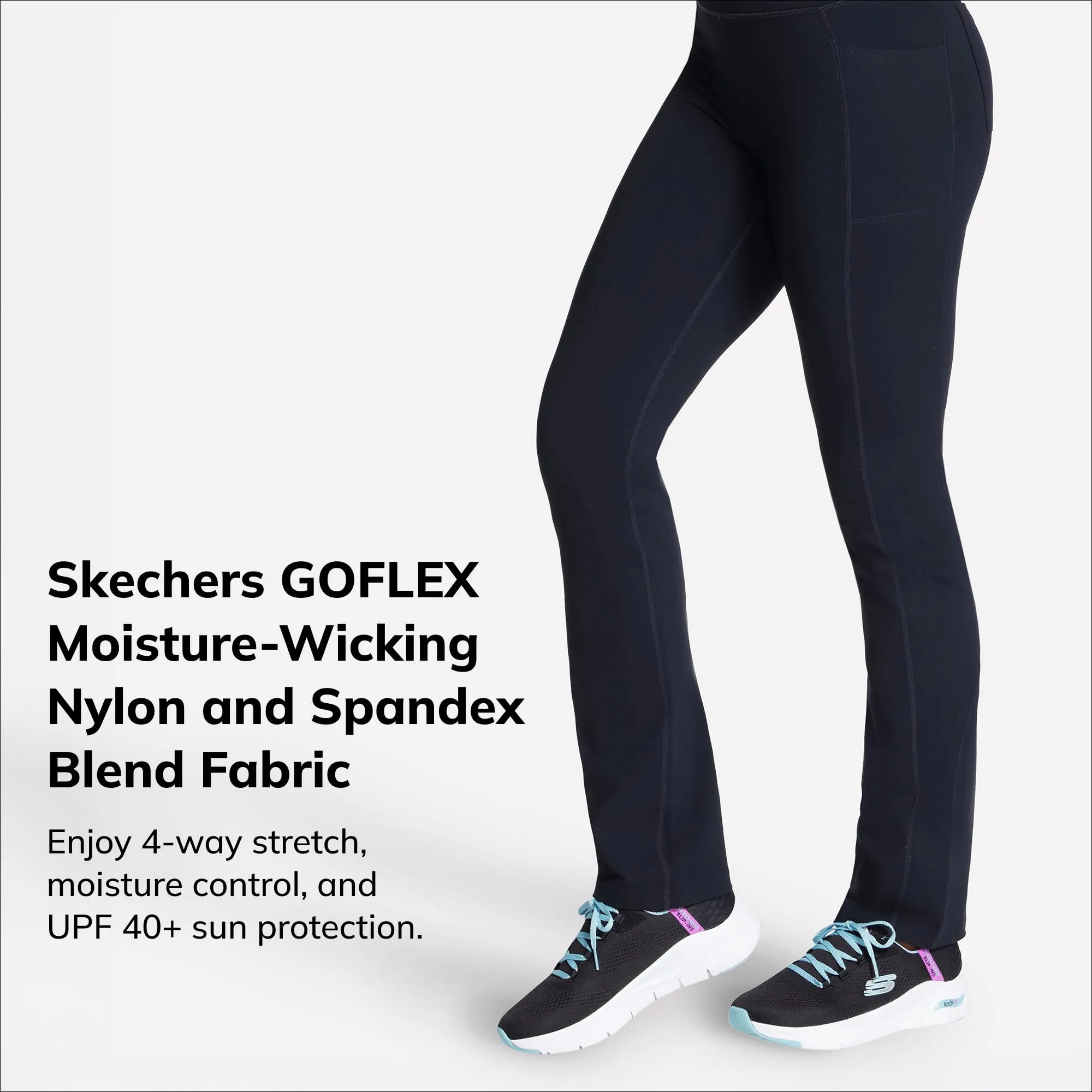 Skechers Women's GOwalk Pant Joy, Bold Black, Medium Tall - immagine 5