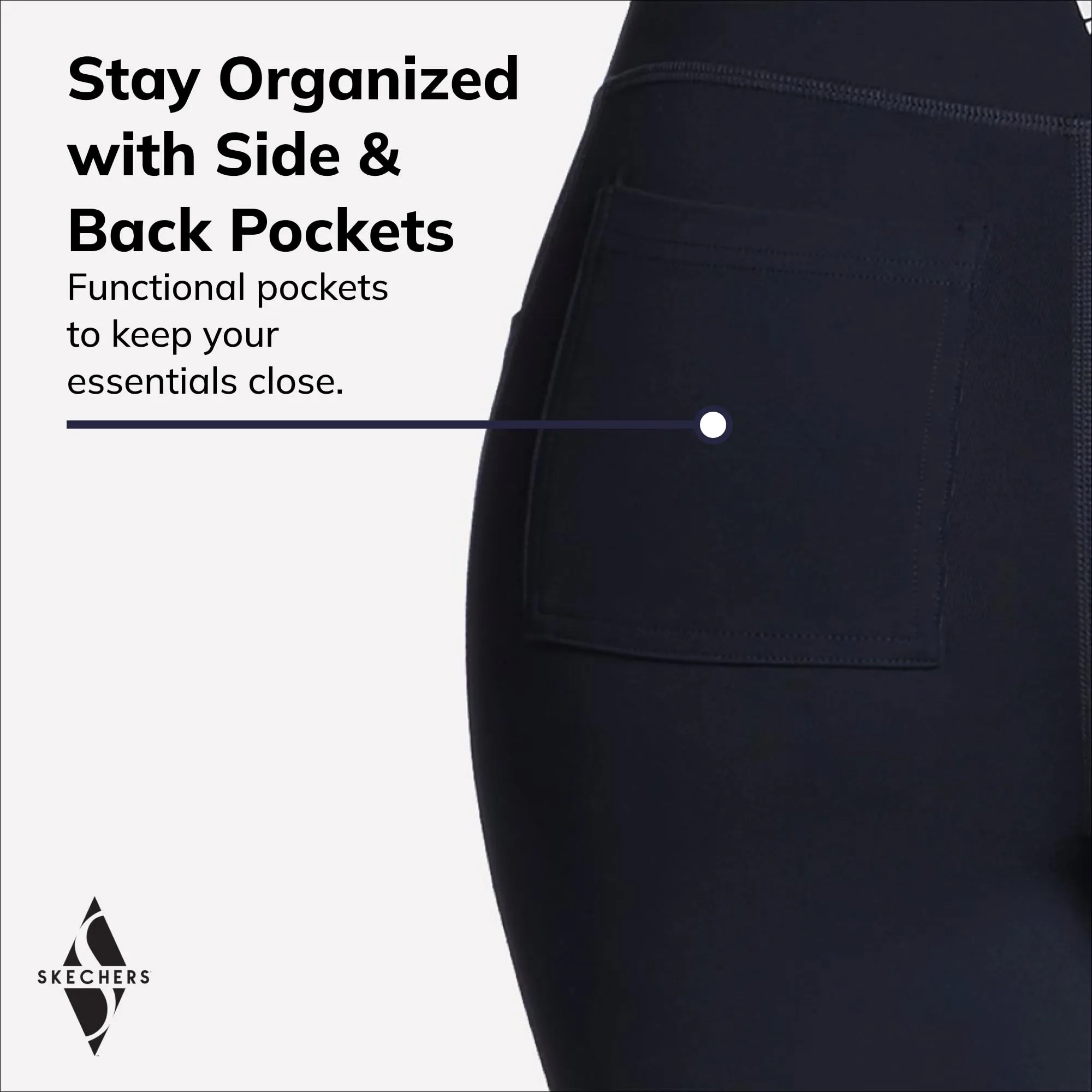 Skechers Women's GOwalk Pant Joy, Bold Black, Medium Tall - immagine 7