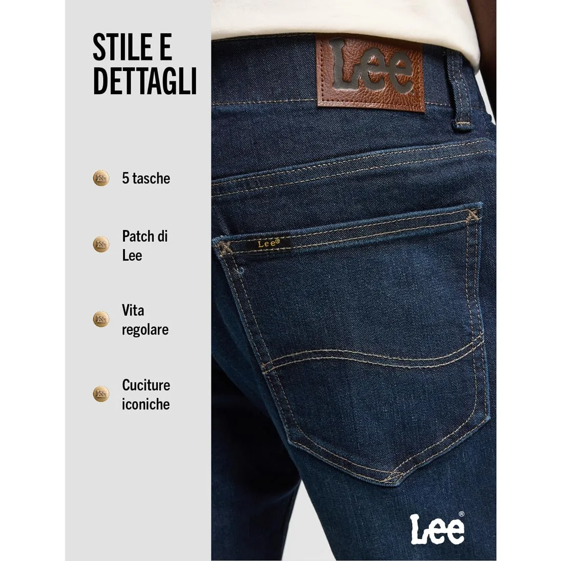 Lee Extreme Motion Regular Straight Fit Men's Jeans - Trip - immagine 6