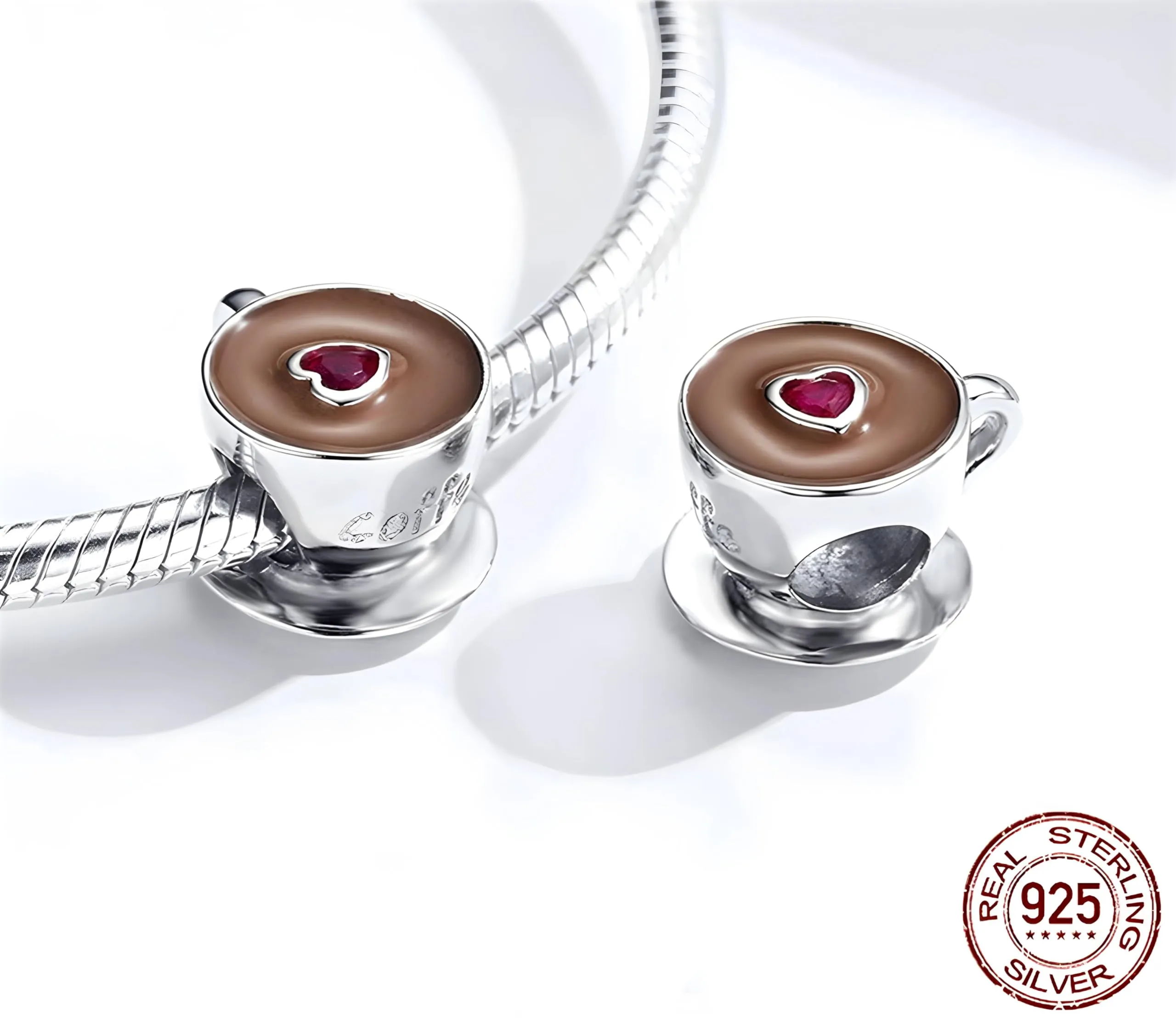 JCaleydo G10 Charm in Argento Sterling 925 Compatibile con Bracciale Pandora JC359 - immagine 3