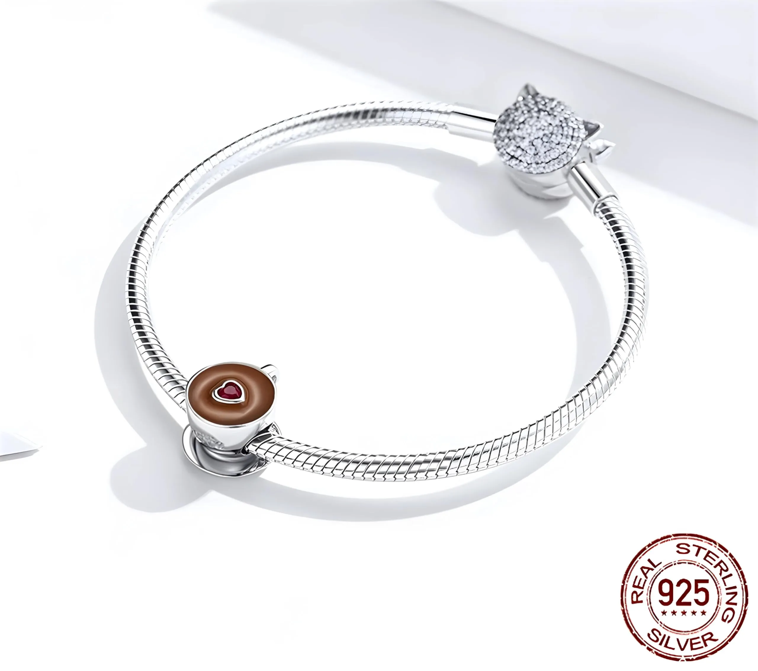JCaleydo G10 Charm in Argento Sterling 925 Compatibile con Bracciale Pandora JC359 - immagine 4