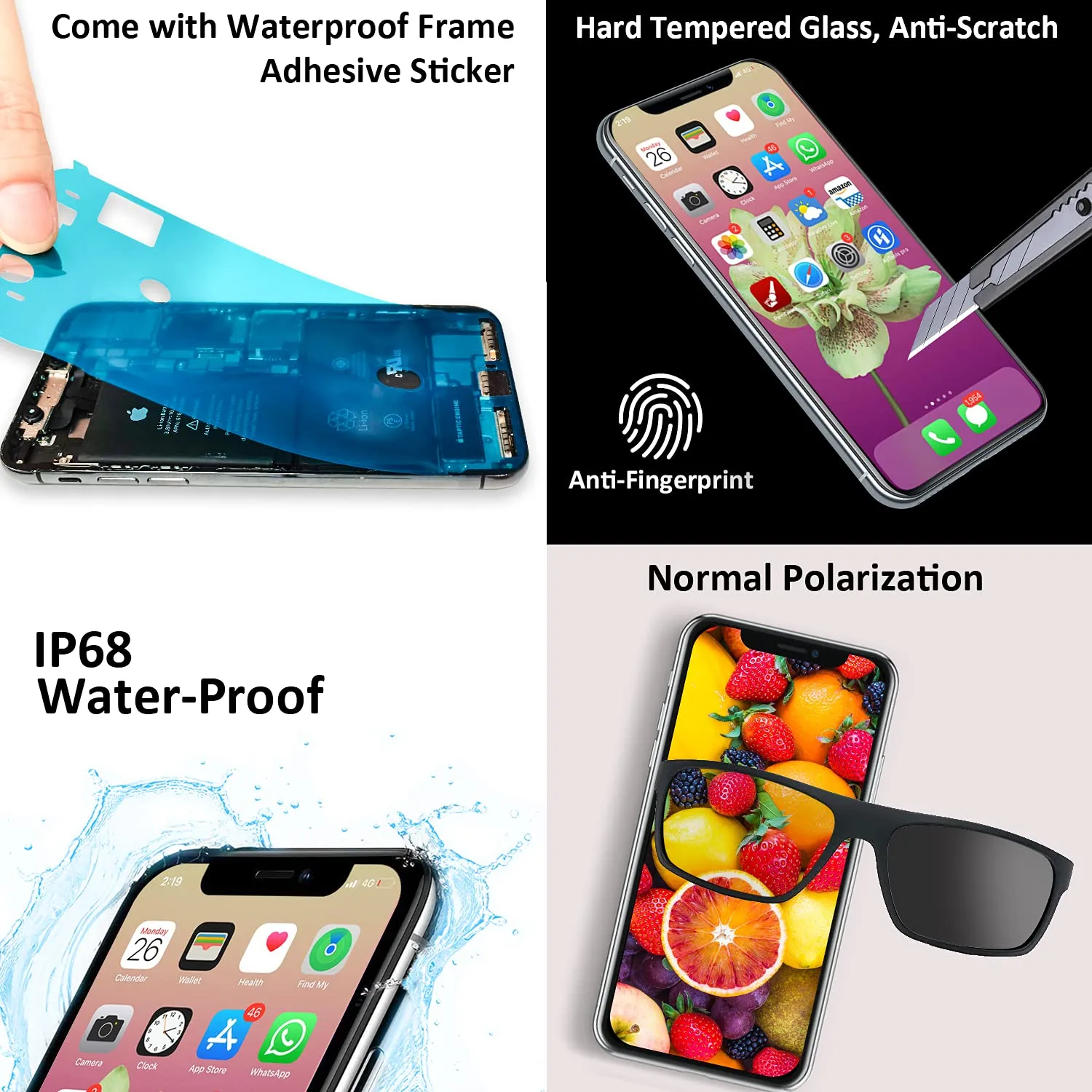 Brinonac LCD Display Digitizer Replacement Kit for iPhone XR 6.1" - immagine 5