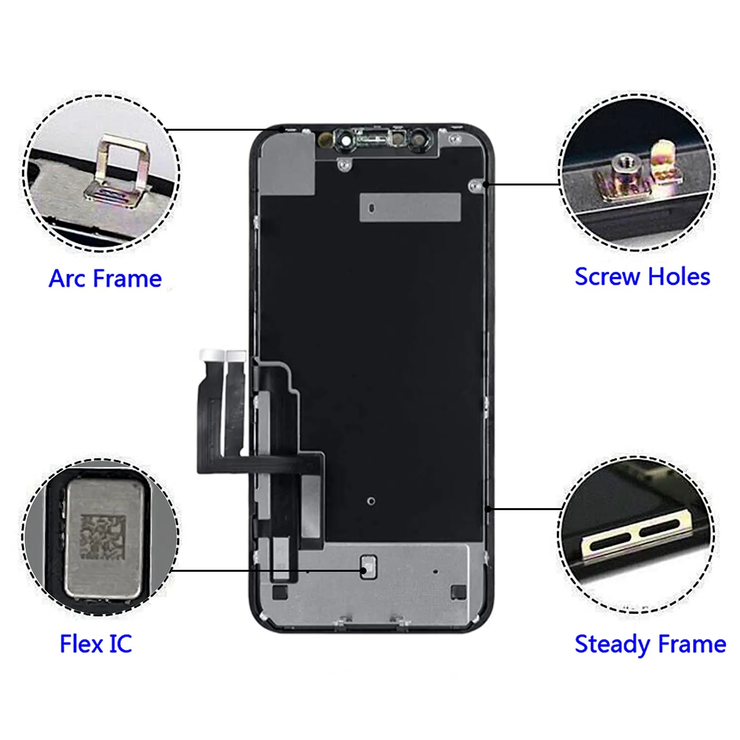 Brinonac LCD Display Digitizer Replacement Kit for iPhone XR 6.1" - immagine 7