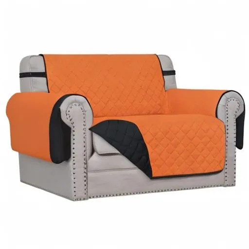 Easy-Going Fodera per Poltrona Oversize Reversibile e Impermeabile per Animali Domestici, Arancione/Nero - immagine 8