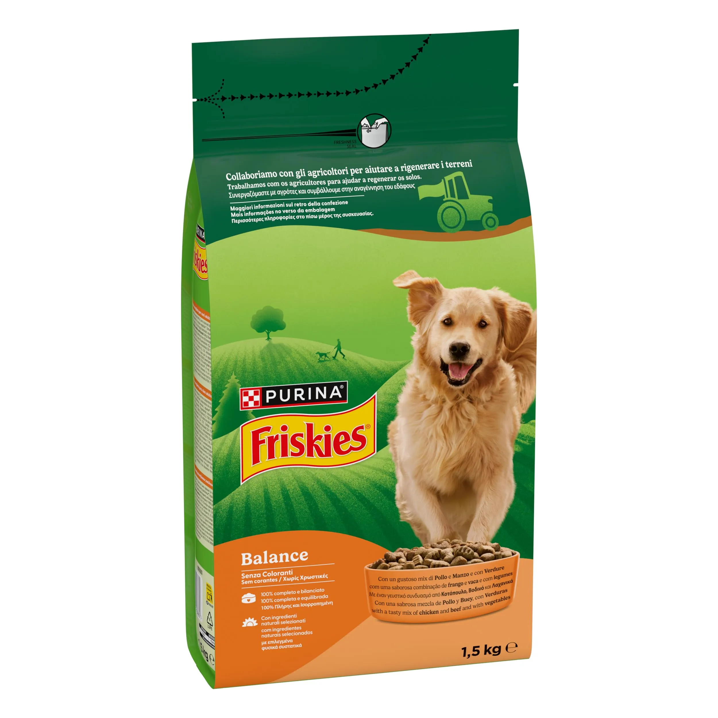 Purina Friskies Balance crocchette per cani adulti Pollo, Manzo e Verdure, 6 x 1.5kg - immagine 2