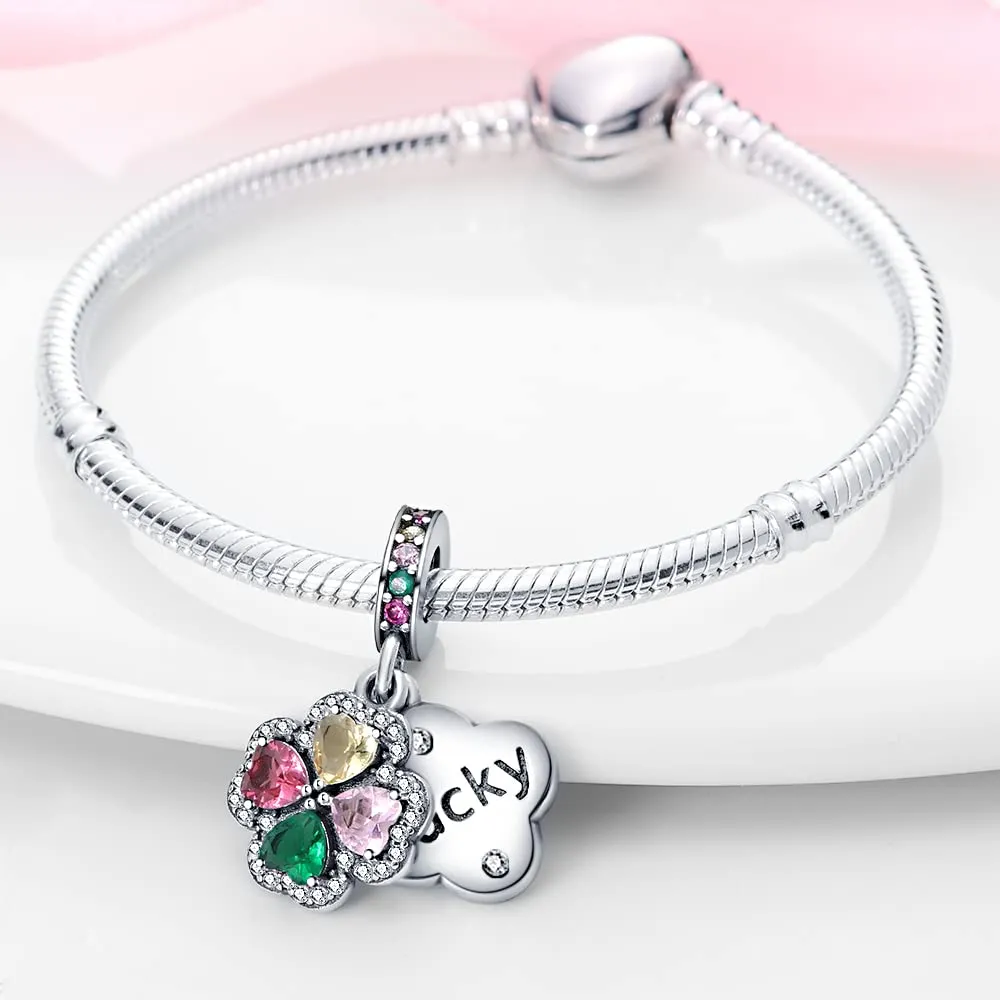 Pandach Bead Charm in Argento Sterling 925 con Cubic Zirconia per Braccialetti e Collane Europei - immagine 2