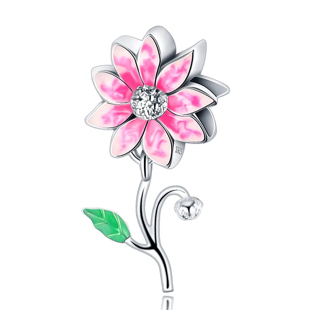 Pandach Bead Charm in Argento Sterling 925 con Cubic Zirconia per Braccialetti e Collane Europei - immagine 1