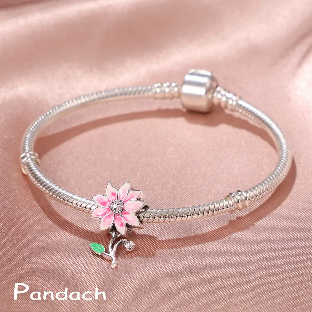Pandach Bead Charm in Argento Sterling 925 con Cubic Zirconia per Braccialetti e Collane Europei - immagine 2