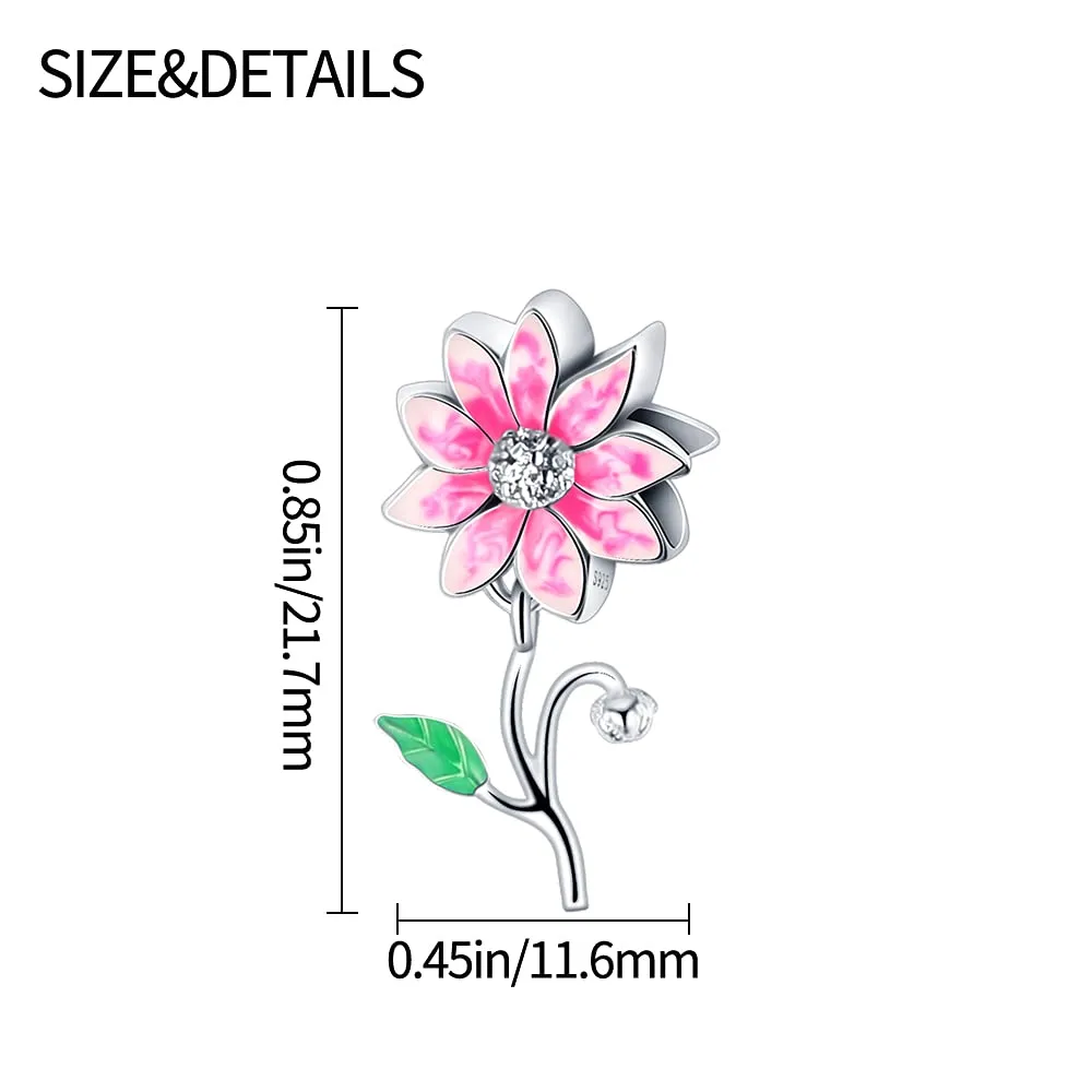 Pandach Bead Charm in Argento Sterling 925 con Cubic Zirconia per Braccialetti e Collane Europei - immagine 5