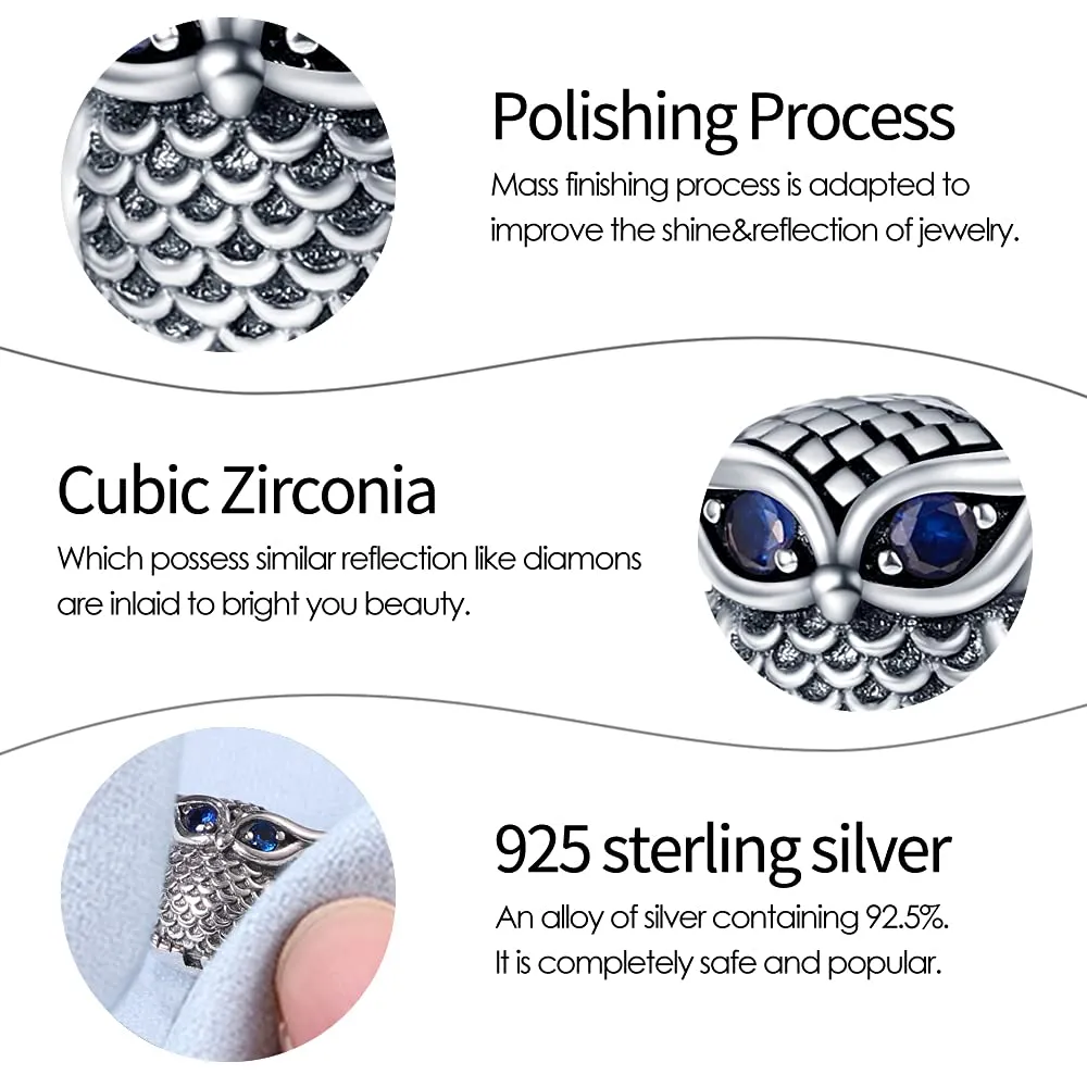 Pandach Bead Charm in Argento Sterling 925 con Cubic Zirconia per Braccialetti e Collane Europei - immagine 4