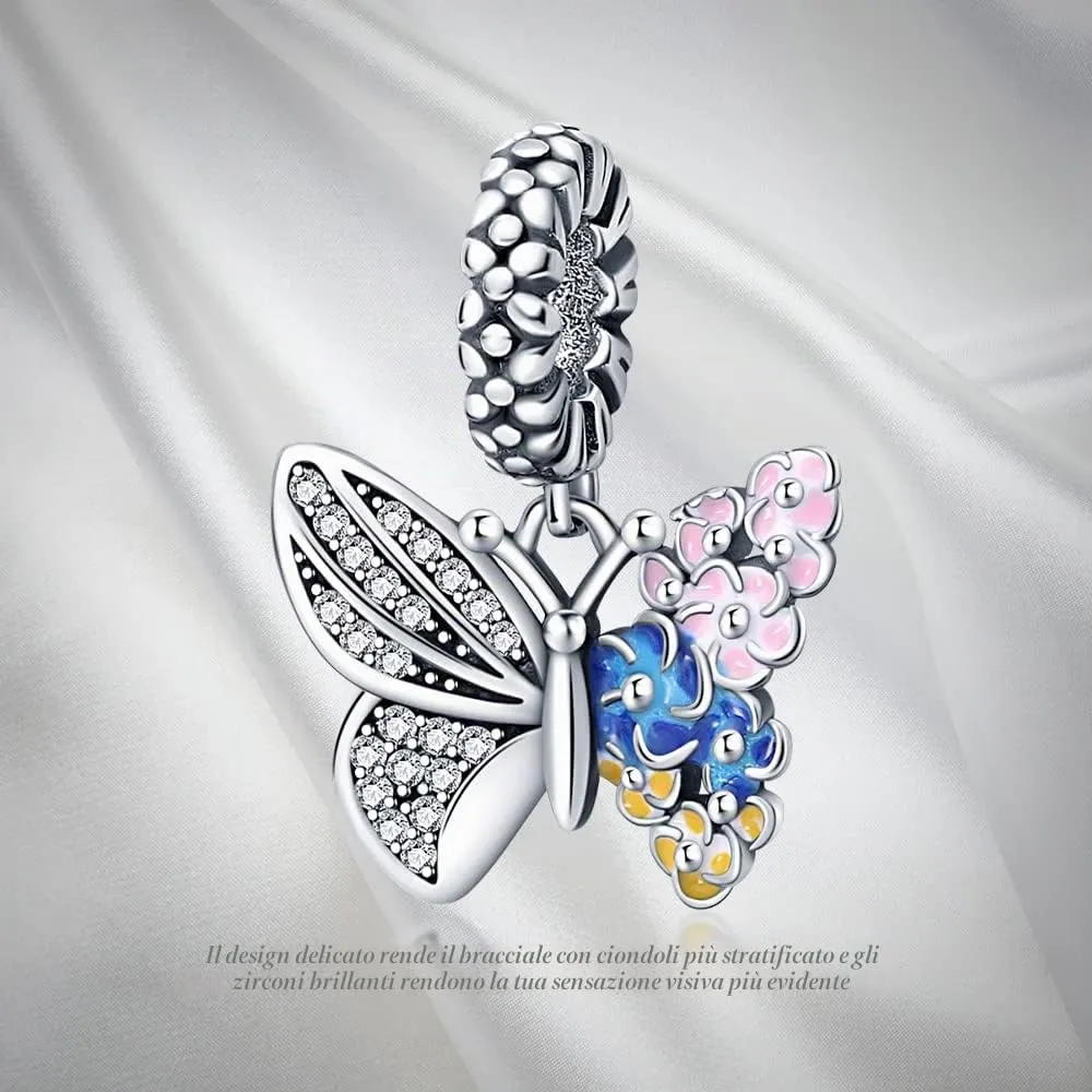Pandach Bead Charm in Argento Sterling 925 con Cubic Zirconia per Braccialetti e Collane europei - immagine 7