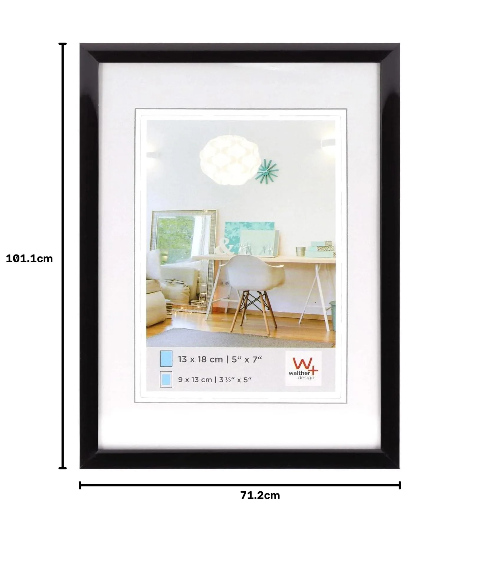 walther design New Lifestyle Cornice per quadri in plastica acciaio 70 x 100 cm KVX100D - immagine 11