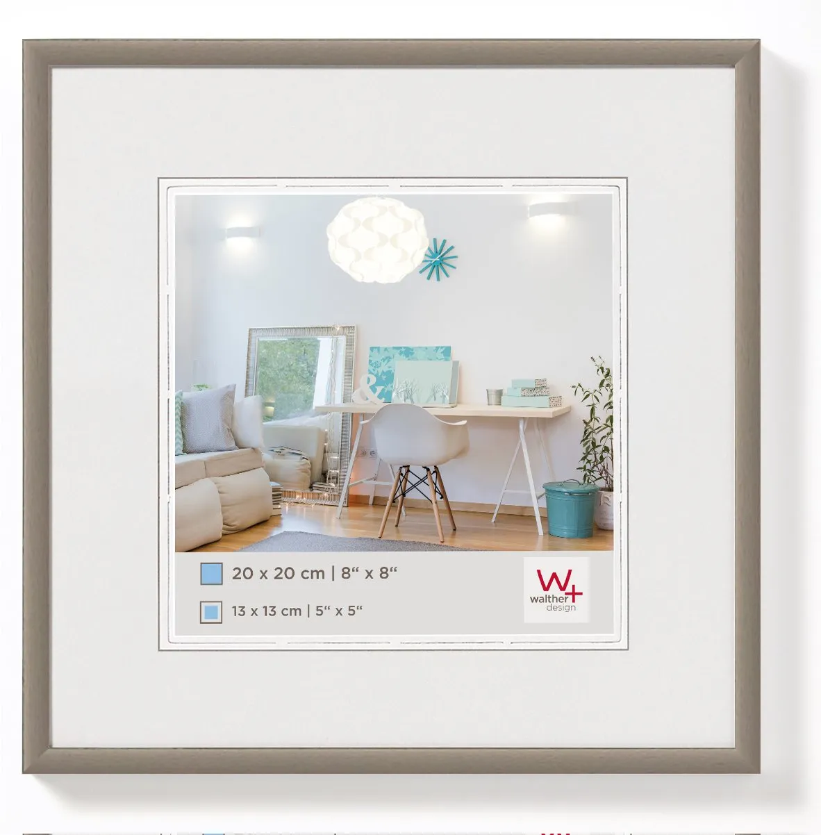 Walther Design New Lifestyle Cornice KV313D, Acciaio e Plastica, 13 x 13 cm - immagine 1