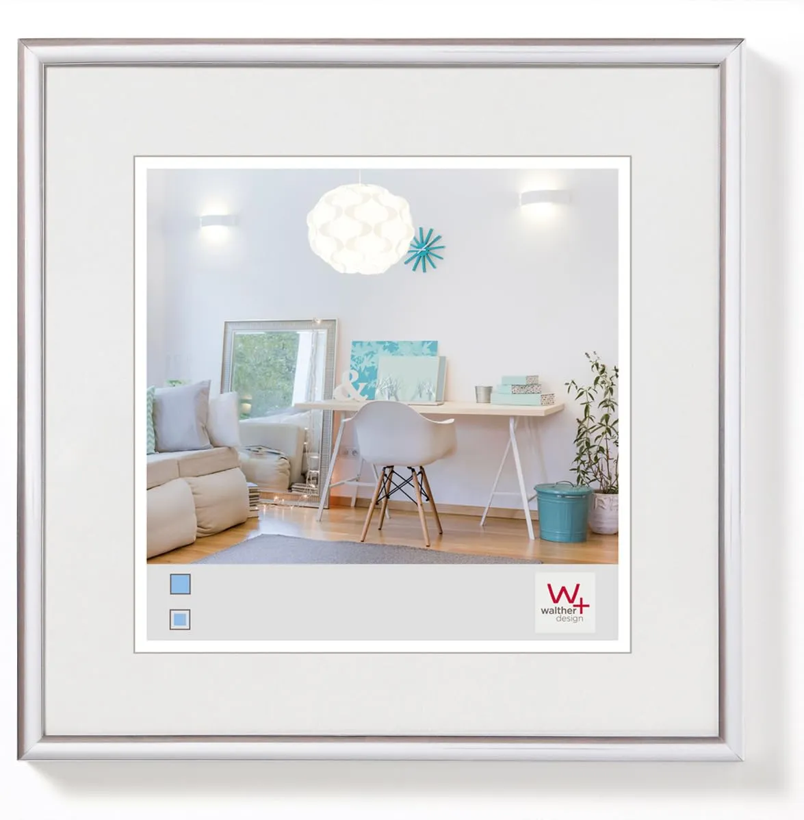 Walther Design New Lifestyle Cornice Argento 13 x 13 cm KV313S - immagine 1