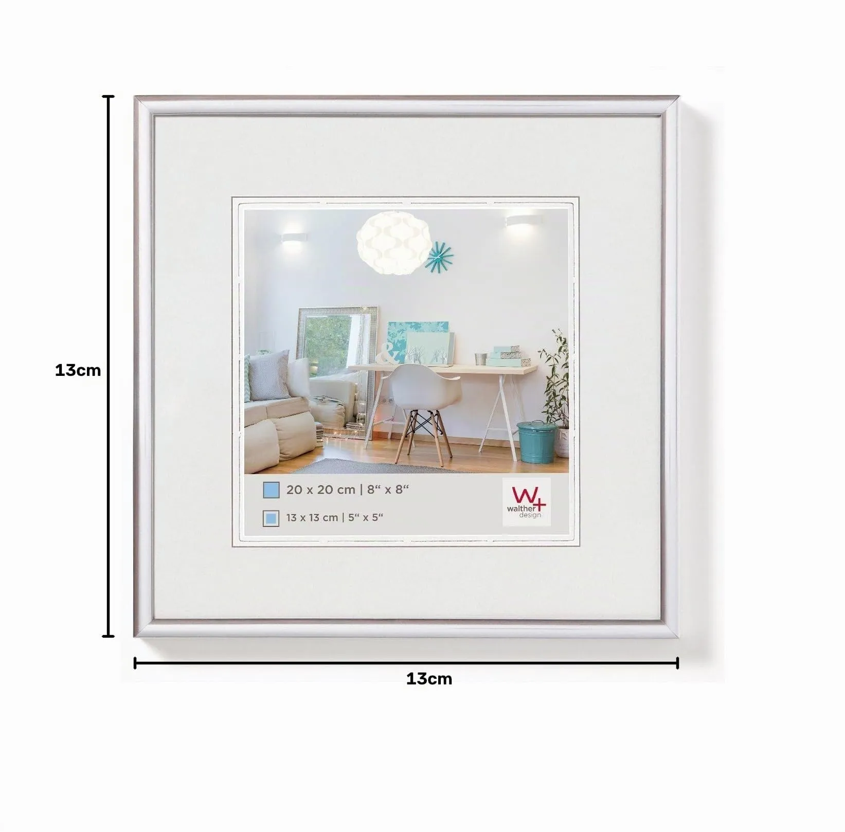 Walther Design New Lifestyle Cornice Argento 13 x 13 cm KV313S - immagine 6