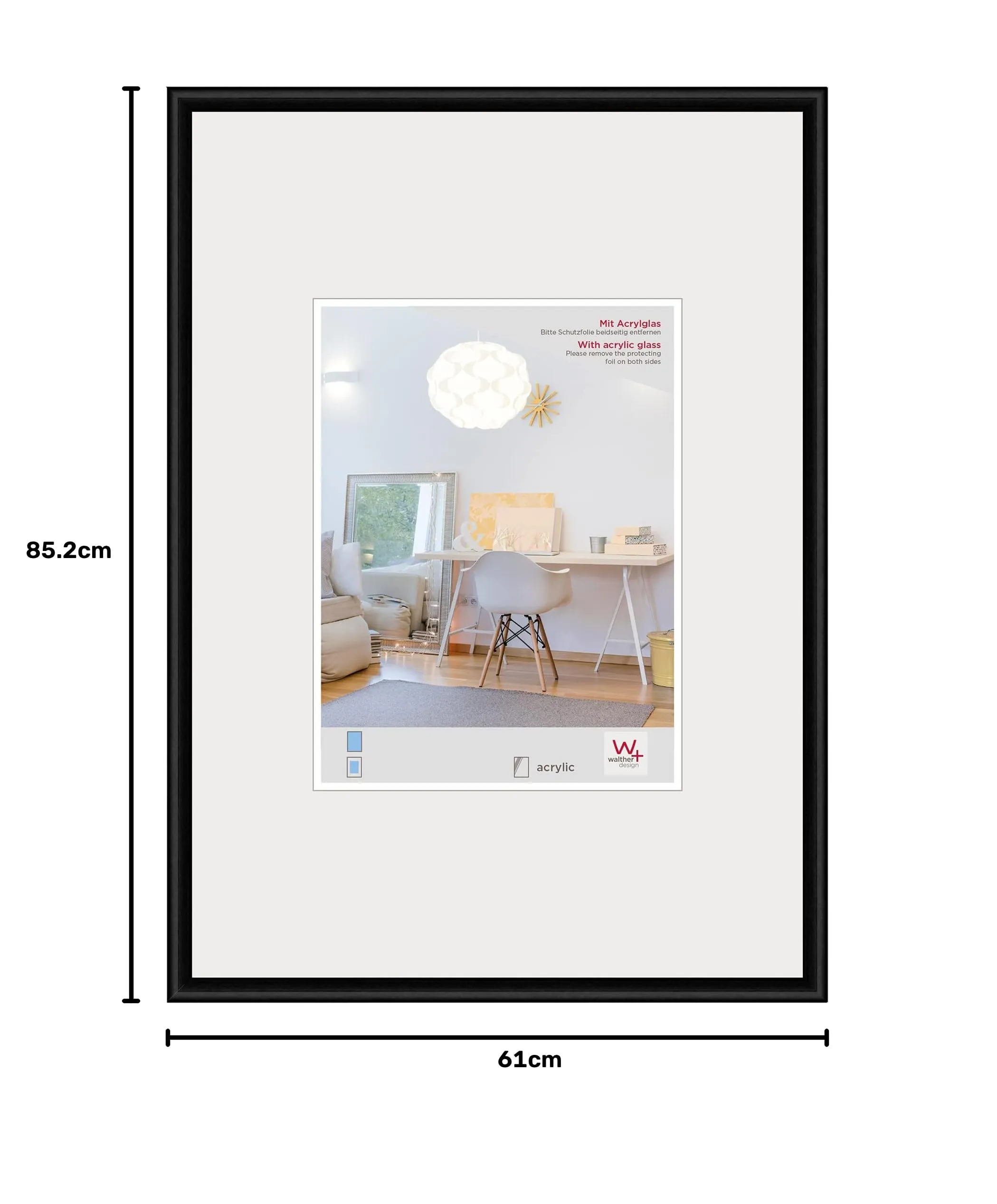 Walther Design Nera New Lifestyle Frame, 59.4 x 84 cm (DIN A1), KVX684B - immagine 6