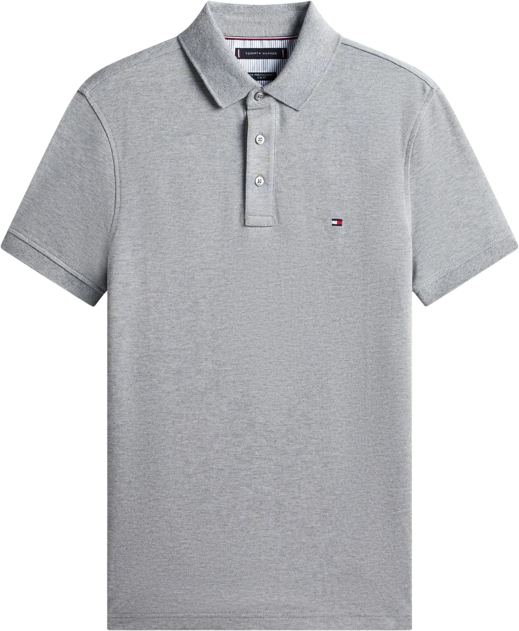 Tommy Hilfiger Polo Maniche Corte 1985 Slim Fit, Grigio (Medium Grey Heather), XL - immagine 6