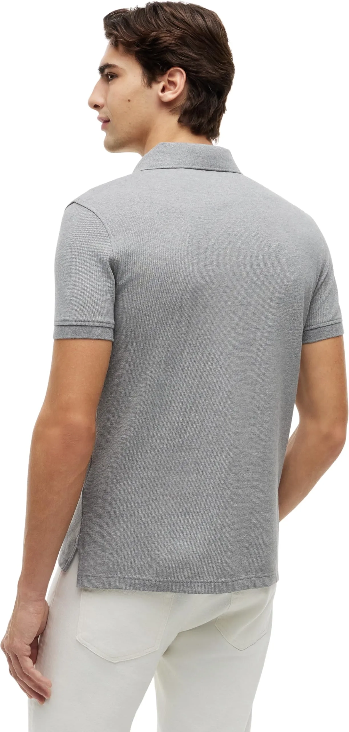 Tommy Hilfiger Polo Maniche Corte 1985 Slim Fit, Grigio (Medium Grey Heather), L - immagine 3