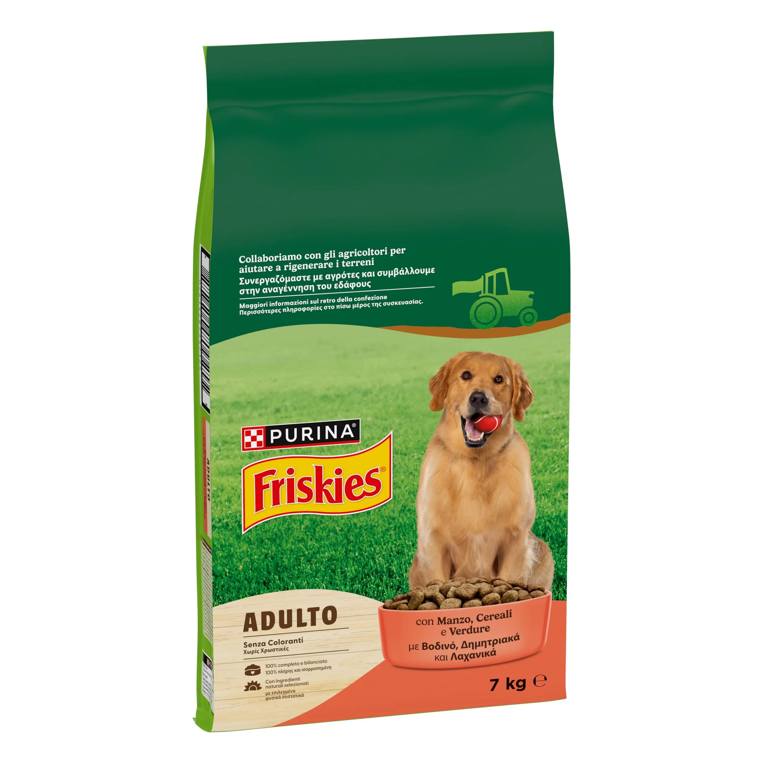 Friskies Cane Crocchette Adulto con Manzo, Cereali e Verdure, 7 kg - immagine 2