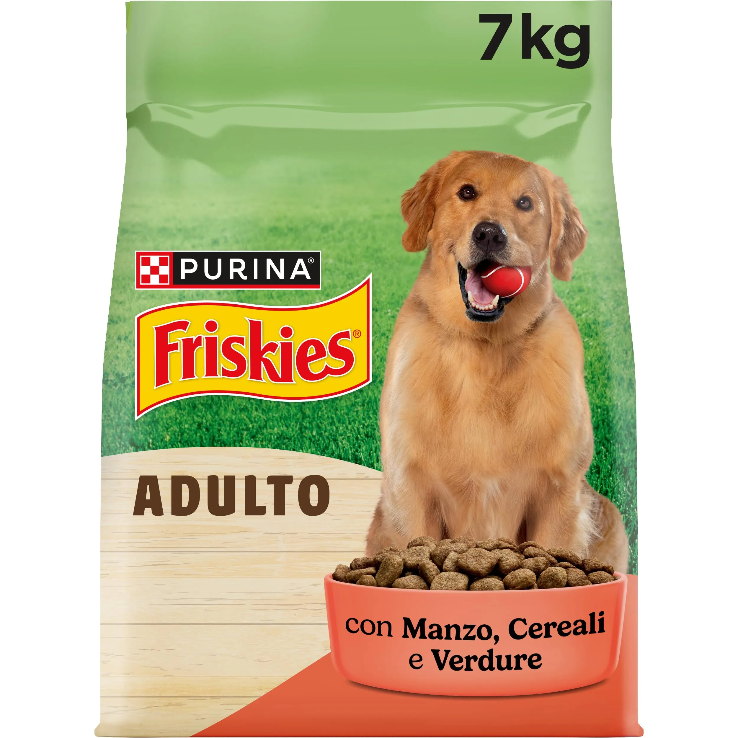 Friskies Cane Crocchette Adulto con Manzo, Cereali e Verdure, 7 kg - immagine 3