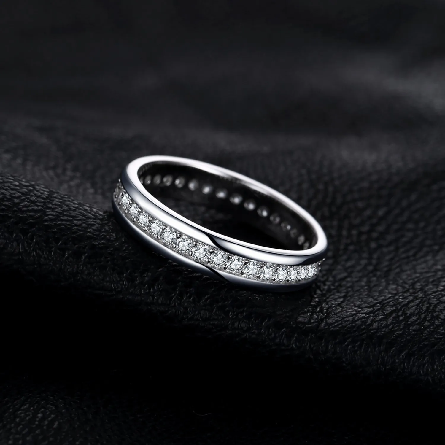 JewelryPalace Anelli Argento 925, Fedine Fidanzamento con Zirconi, Bande Eternità Canale per Donna - immagine 3