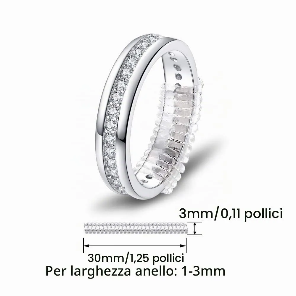 JewelryPalace Anelli Argento 925, Fedine Fidanzamento con Zirconi, Bande Eternità Canale per Donna - immagine 5
