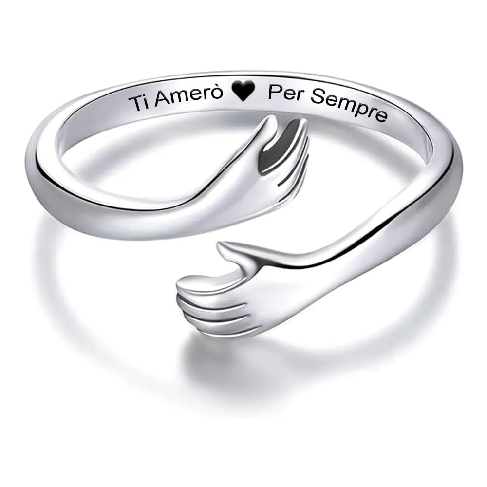 Bramart Anello da Donna in Argento Sterling 925 Ti Amerò per sempre, Regolabile - immagine 1
