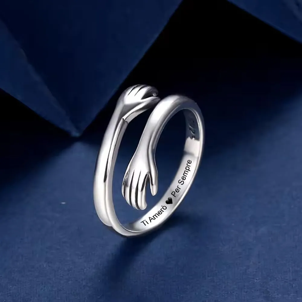 Bramart Anello da Donna in Argento Sterling 925 Ti Amerò per sempre, Regolabile - immagine 3
