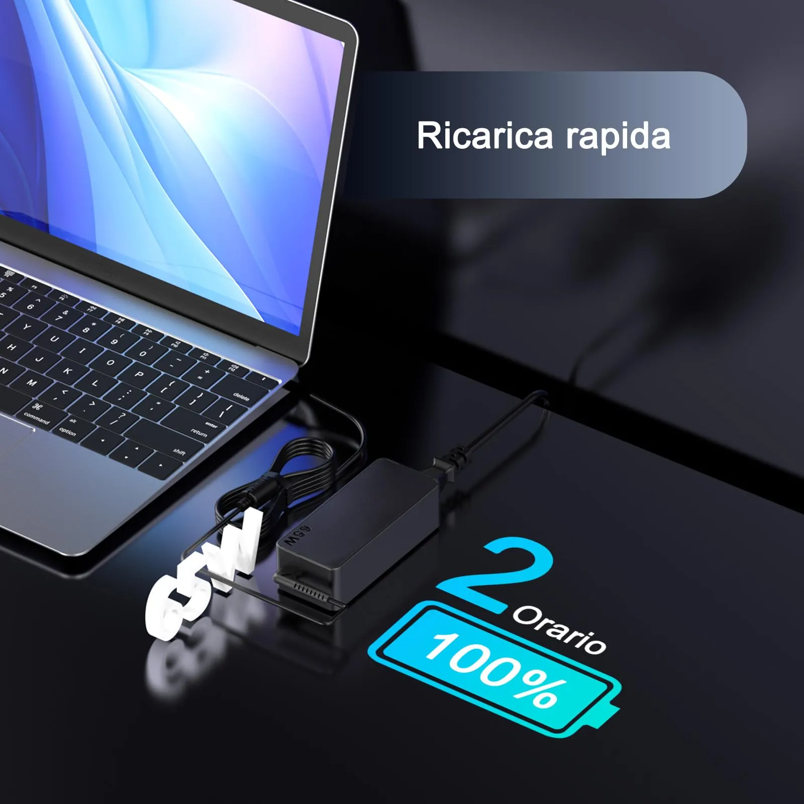 Etssembo Caricatore USB-C 65W per Lenovo ThinkPad X1 Carbon, T14, T15, T480, T490, T590, T580, E480, E490, E580, E590, E595, Yoga C740, 720, 730, 910 - immagine 6