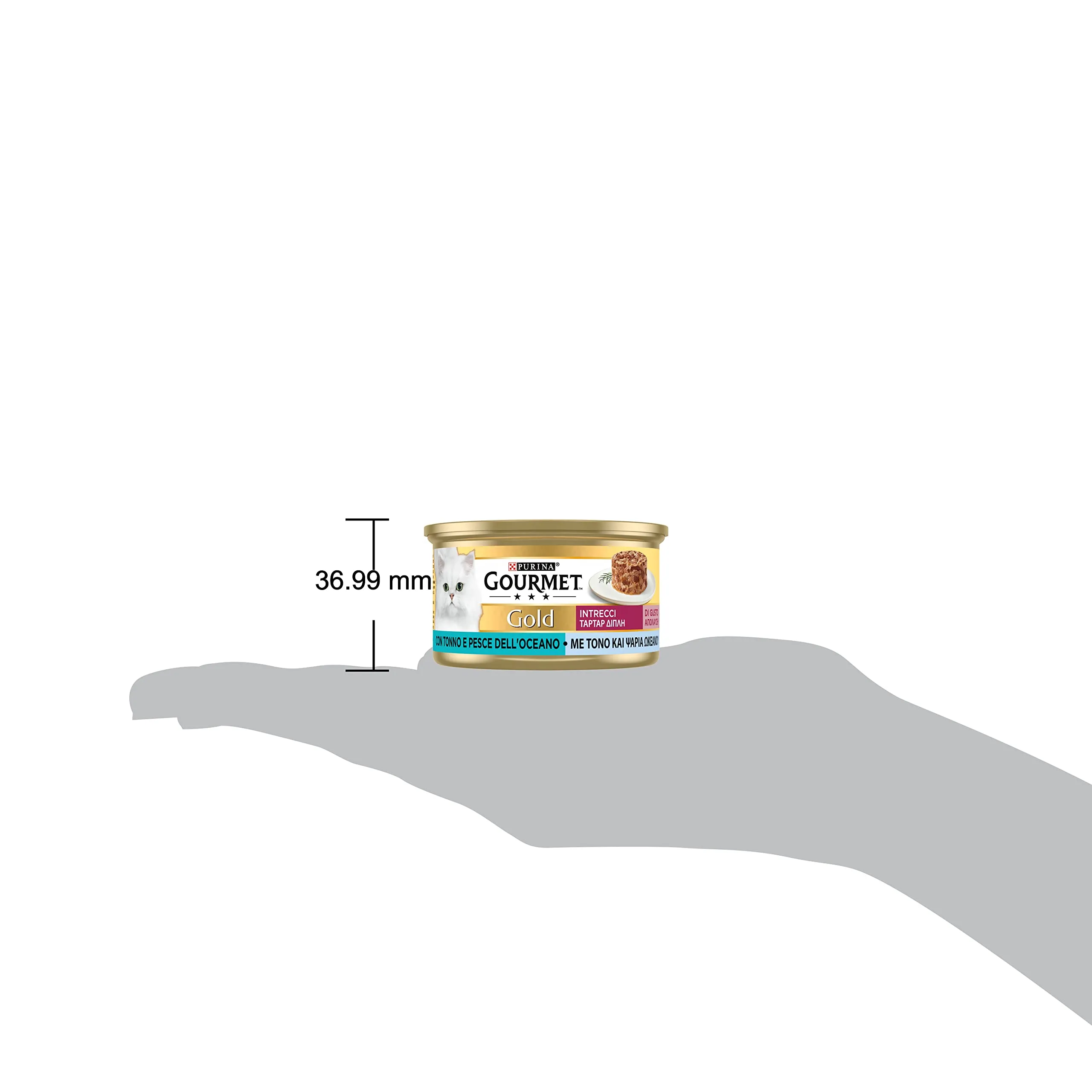 Gourmet Gold Intrecci di Gusto Cibo Umido per Gatti Adulti Tonno e Pesce dell'Oceano, 24 Lattine da 85g - immagine 4