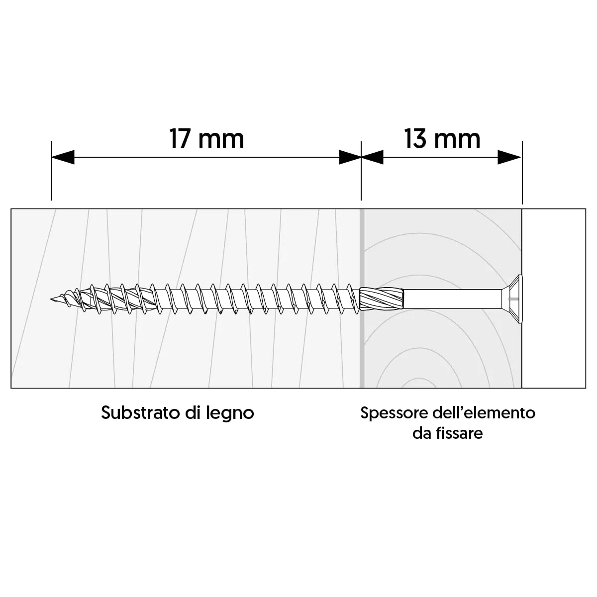 KLIMAS Viti per legno Torx testa svasata piana, giallo zinco, 3,5x30 mm, 500 pezzi - immagine 2