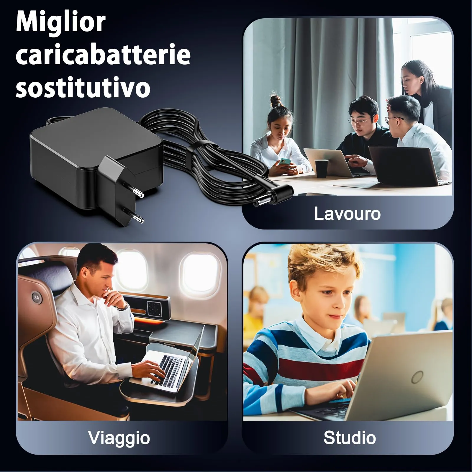 Etssembo Caricatore 65W per Lenovo IdeaPad 3 5, 20V 3.25A, 4.0x1.7mm - immagine 7