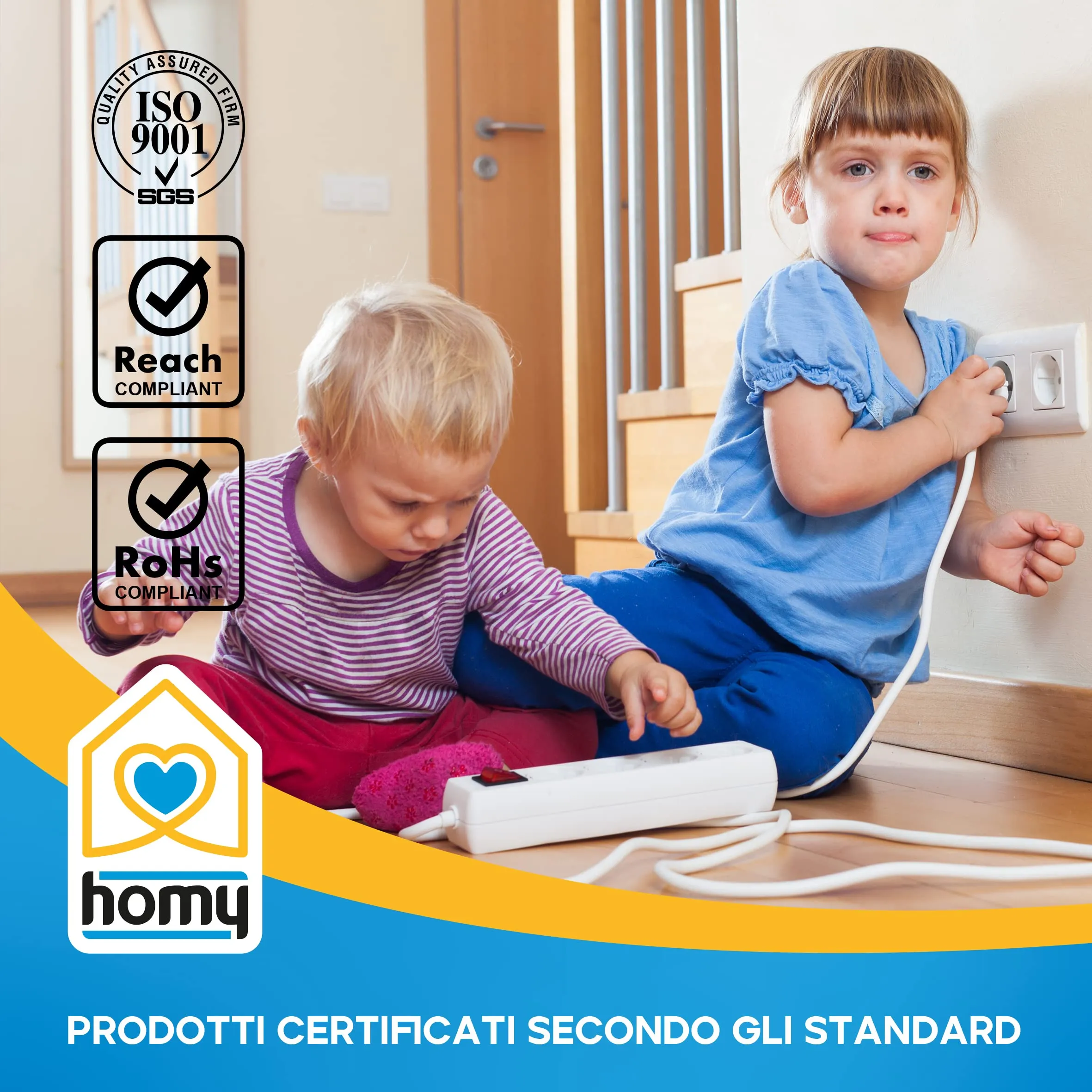 Homy Kit 20 Copriprese di Sicurezza per Bambini, Italiane Universali e Schuko (Nero) - immagine 6