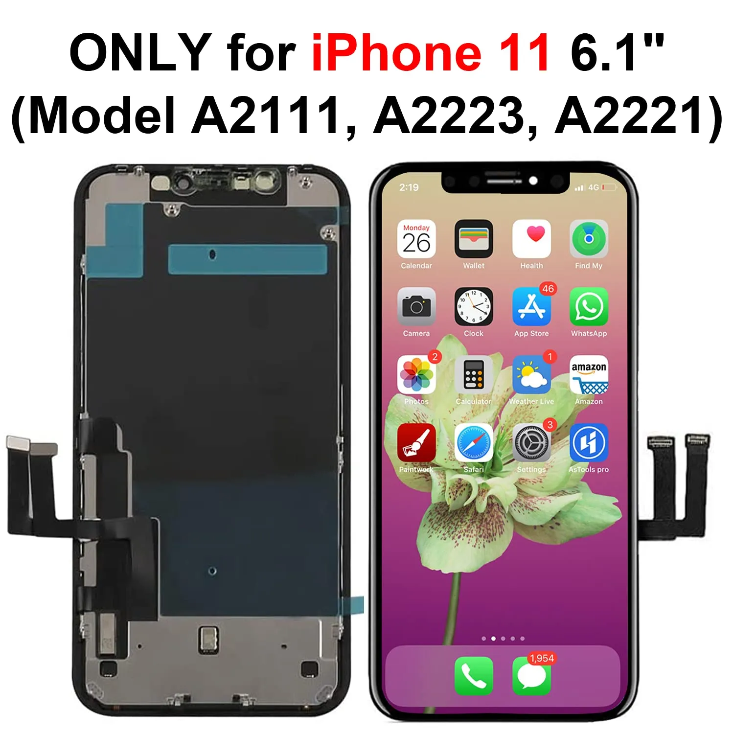 Brinonac Display per iPhone 11 6,1" Schermo LCD FHD COF Kit Sostituzione Digitizer - immagine 2