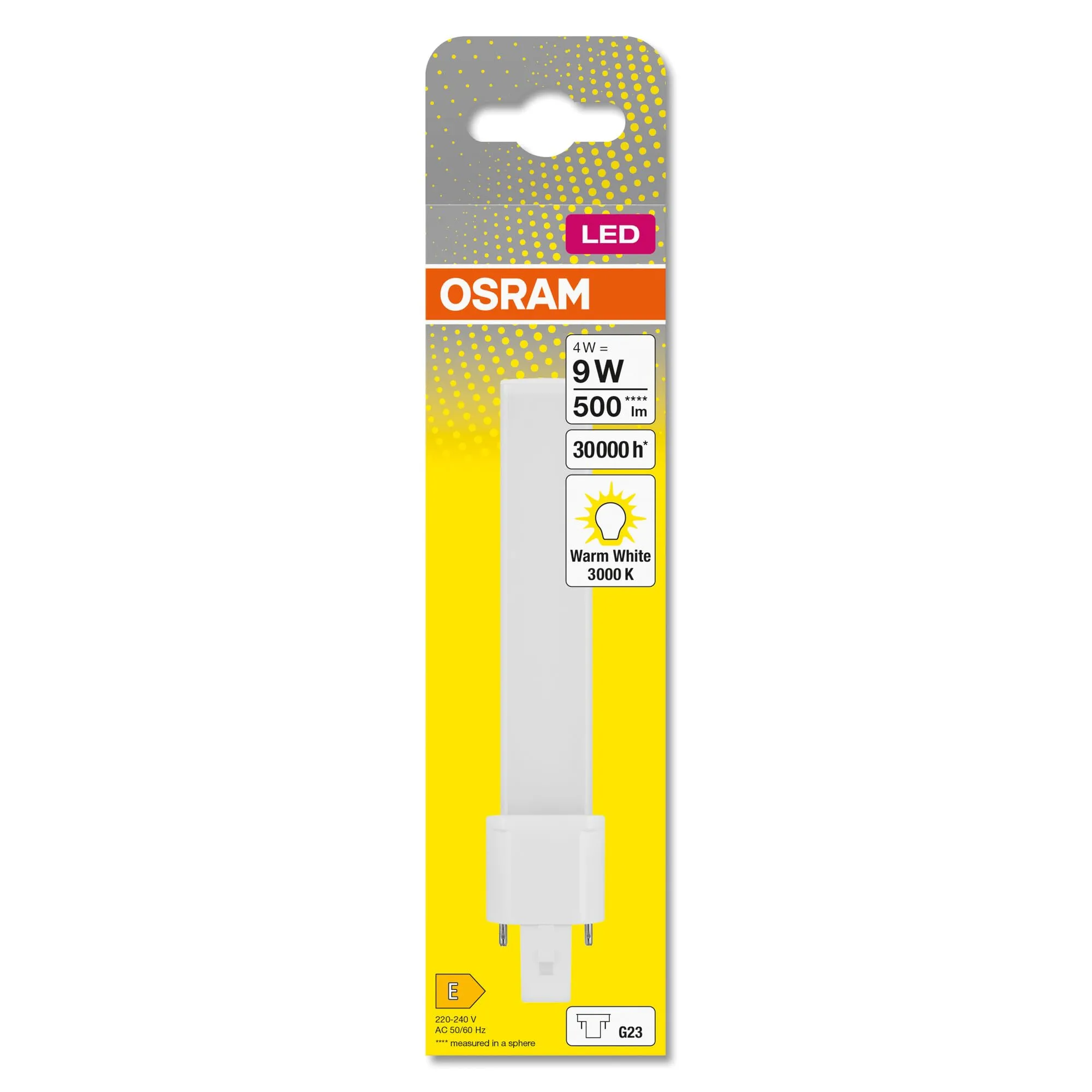 Osram Dulux S9 LED Lamp G23, 4W, 500lm, Warm White (3000K), 9W Replacement - immagine 4