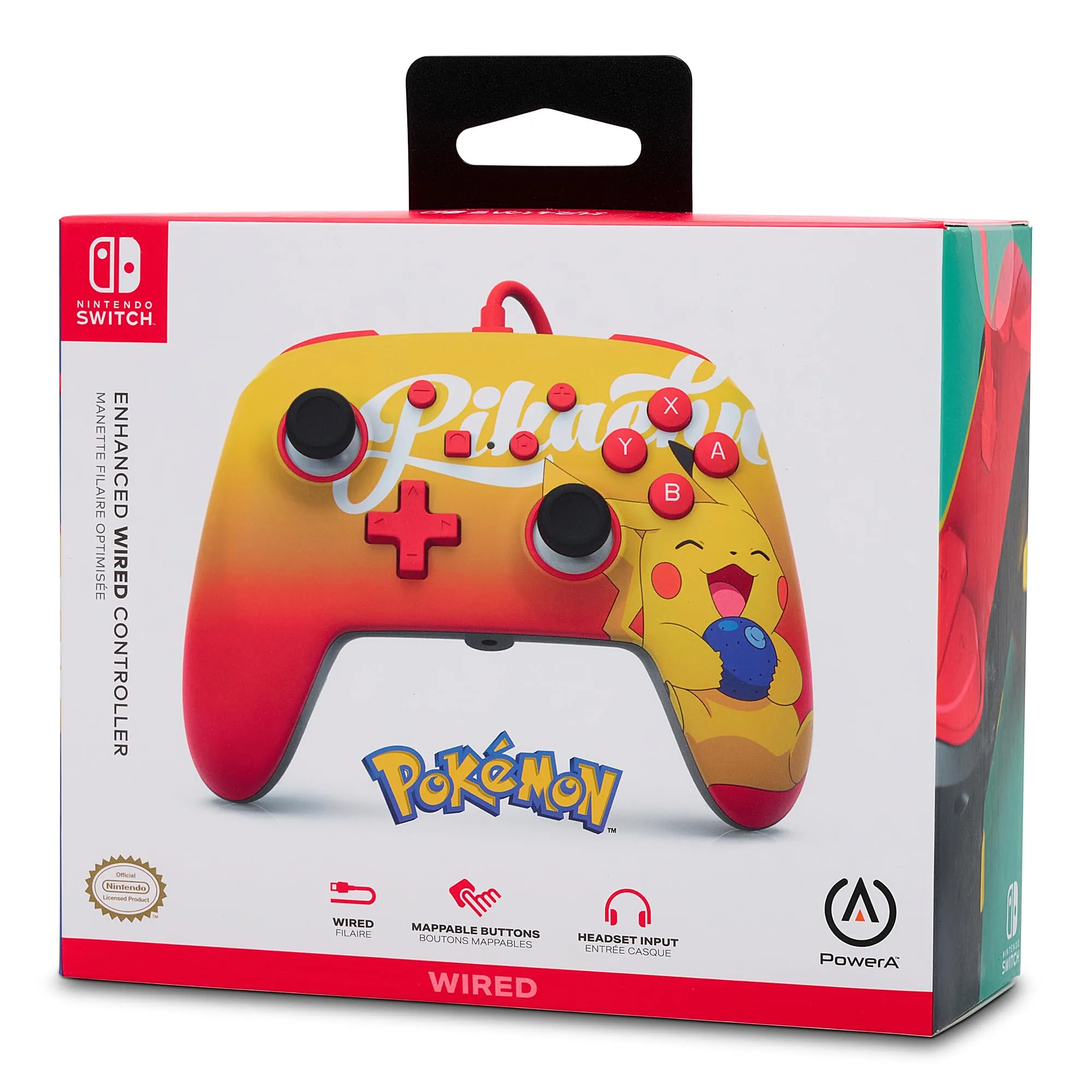 PowerA Controller Cablato Avanzato per Nintendo Switch - Oran Berry Pikachu - immagine 9