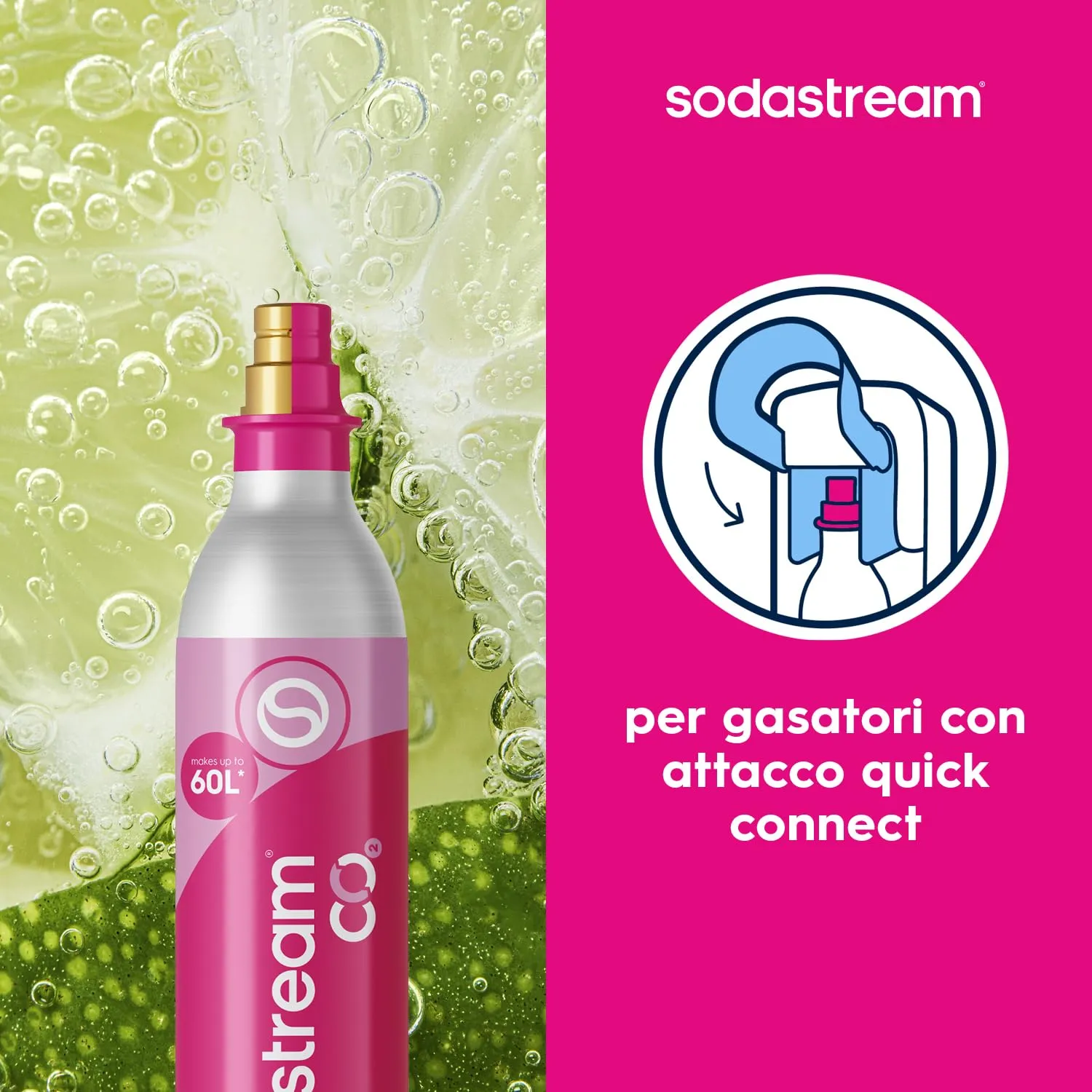 SodaStream Cilindro CO2 Quick Connect, 60L - immagine 2