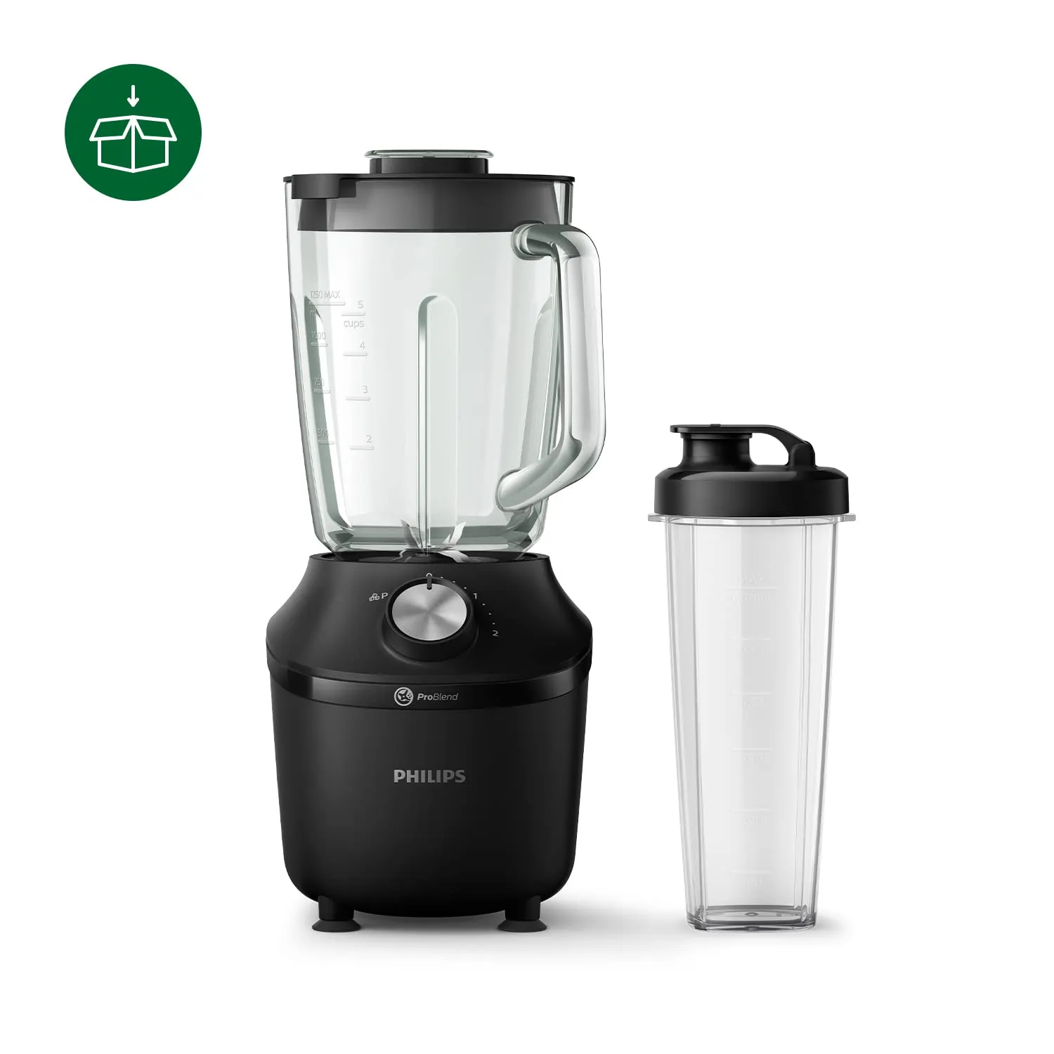 Philips Frullatore Elettrico 3000 ProBlend HR2291/41, 600W, 2L, Nero - immagine 7