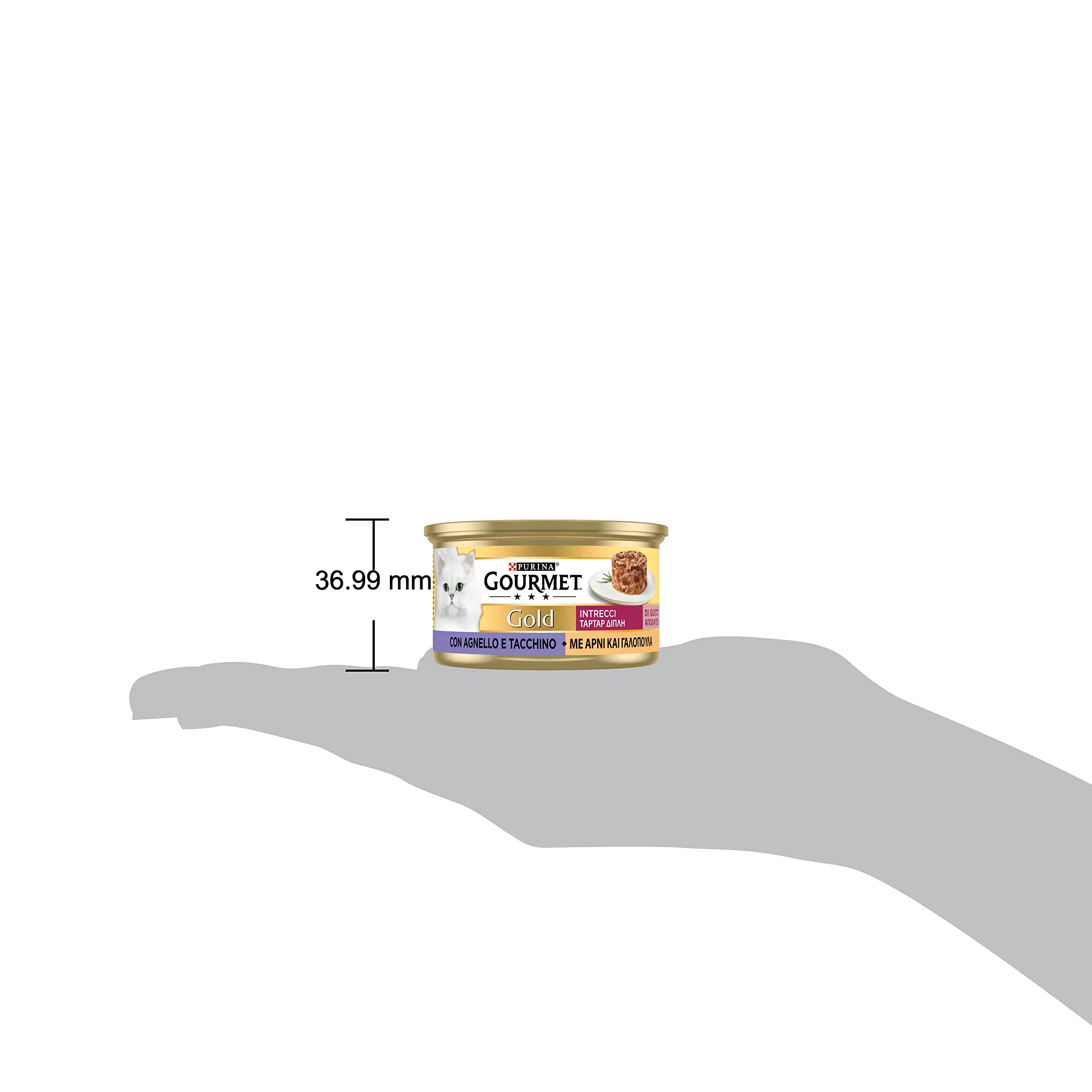 Gourmet Gold Intrecci di Gusto Cibo Umido per Gatti Adulti Tortino con Tacchino e Agnello, 24 Lattine da 85g - immagine 4