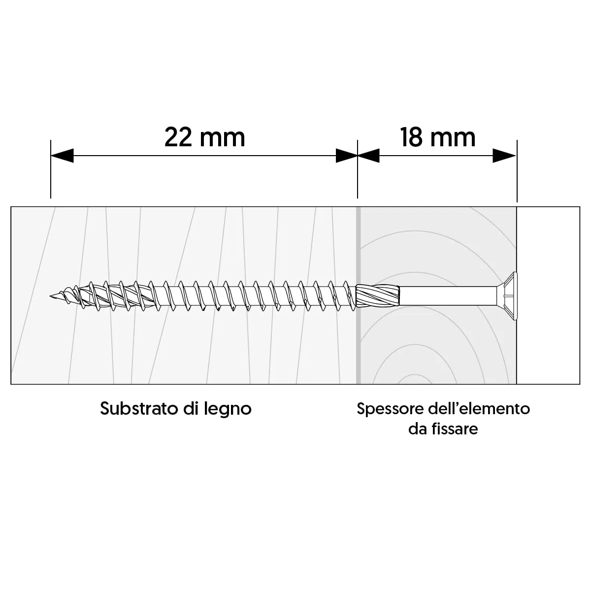 KLIMAS Viti per legno Torx Testa Svasata Piana Giallo Zinco 3x40 mm - 500 pezzi - immagine 2