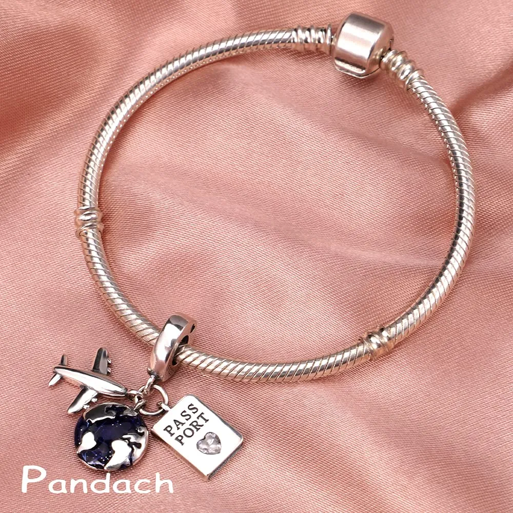 Pandach Bead Charm in Argento Sterling 925 con Cubic Zirconia per Braccialetti e Collane Europei - immagine 2