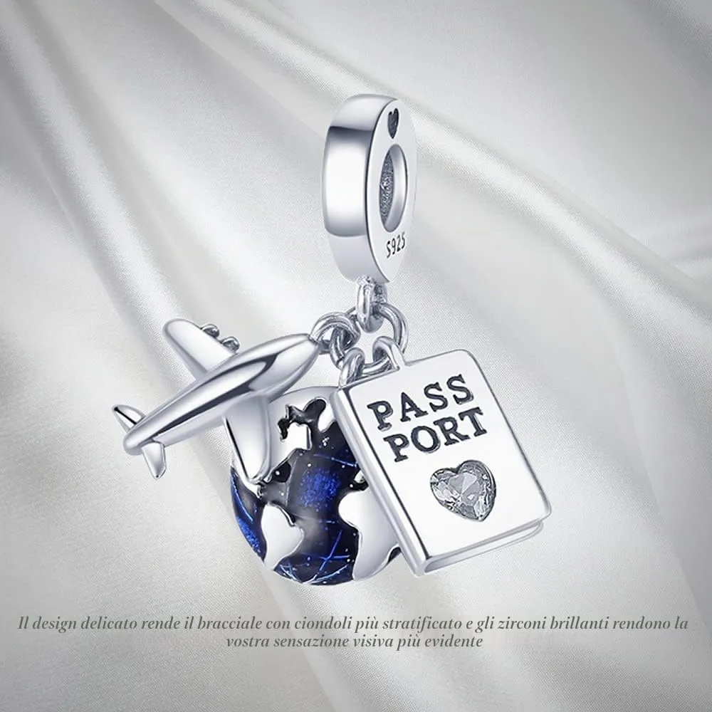 Pandach Bead Charm in Argento Sterling 925 con Cubic Zirconia per Braccialetti e Collane Europei - immagine 7