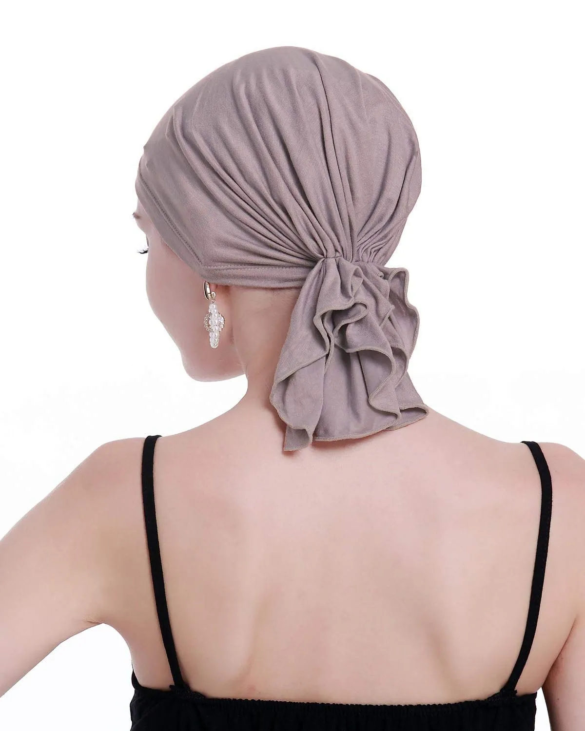 osvyo Copricapo in bambù per chemioterapia da donna, Turbante Bamboo Pale Mauve, Taglia unica - immagine 6