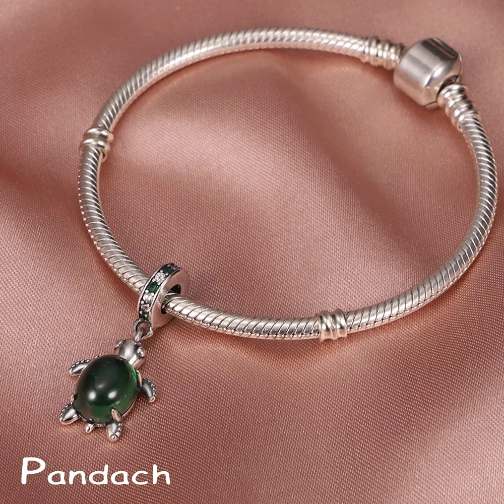 Pandach Bead Charm in Argento Sterling 925 con Cubic Zirconia per Braccialetti e Collane Europei - immagine 2