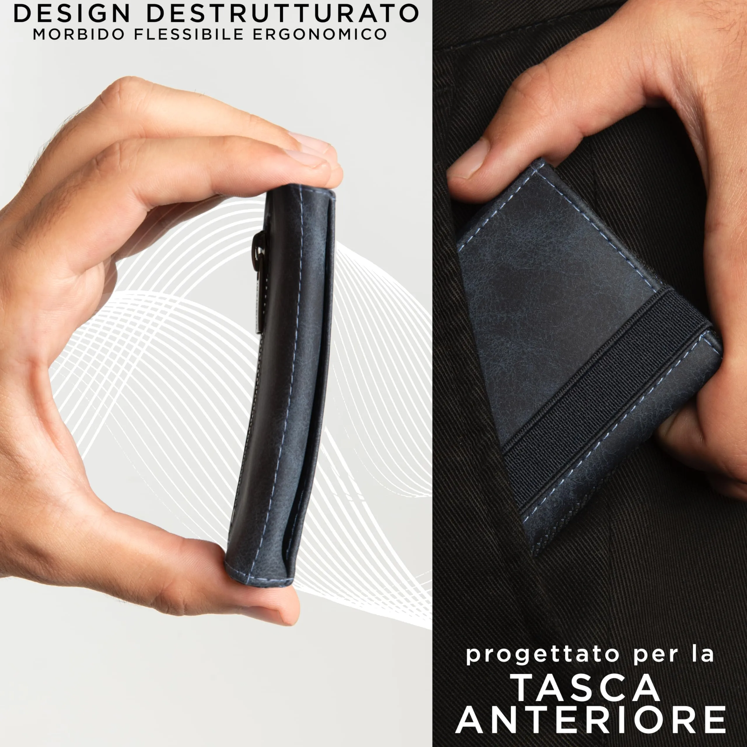 GUGGIARI Portafoglio Uomo in Pelle con Tasca Portamonete e RFID - immagine 3
