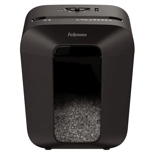 Fellowes LX41 Distruggi Documenti a Miniframmento, 8 Fogli, Cestino da 17 Litri, Nero - immagine 1