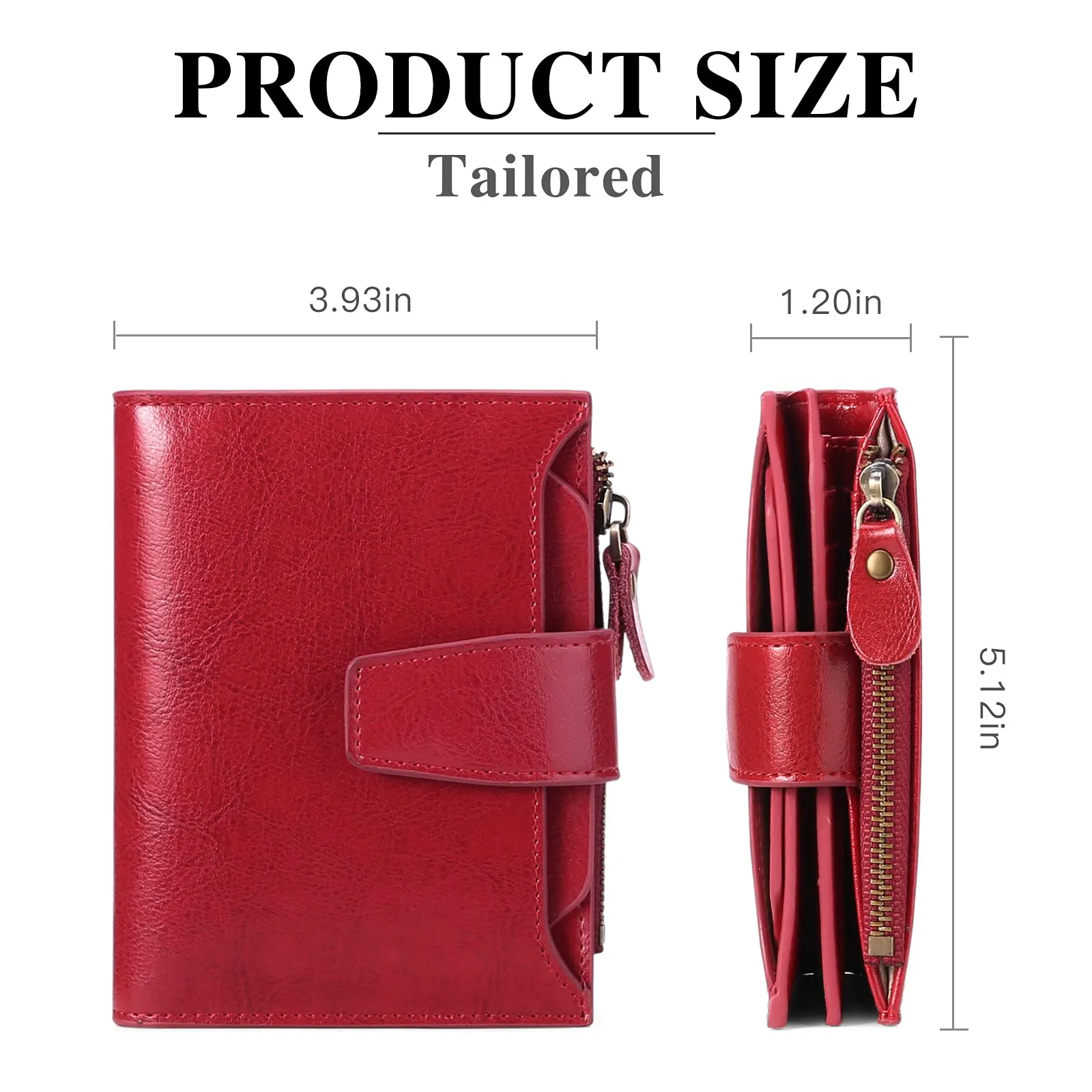 SENDEFN Portafoglio Donna in Pelle Vera con Blocco RFID, 14 Slot per Carte e Portamonete con Cerniera - immagine 3