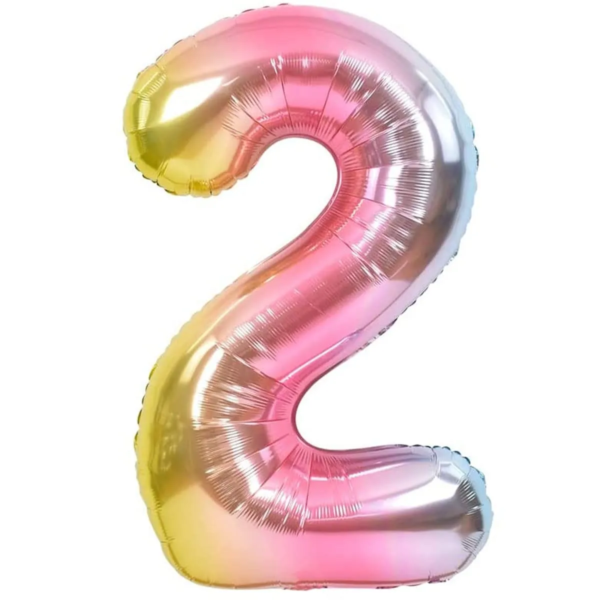 Jonami Palloncino Numero 2 Gigante Multicolore Pastello, 100 cm - immagine 1